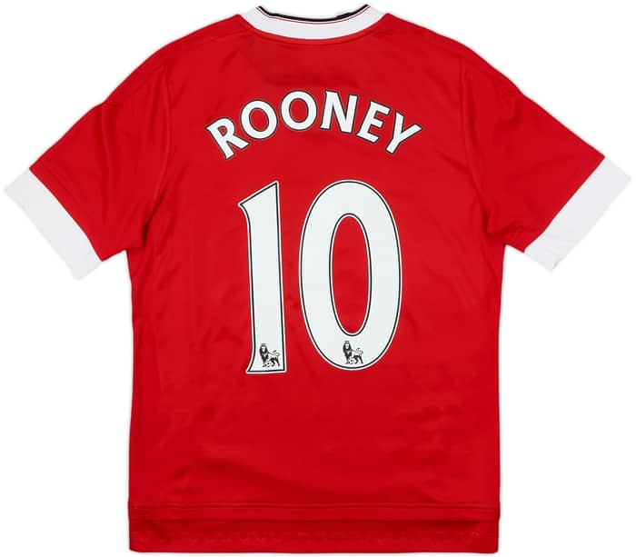 2015-16 Manchester United Home Shirt Rooney #10 - 8/10 - (L.Boys)