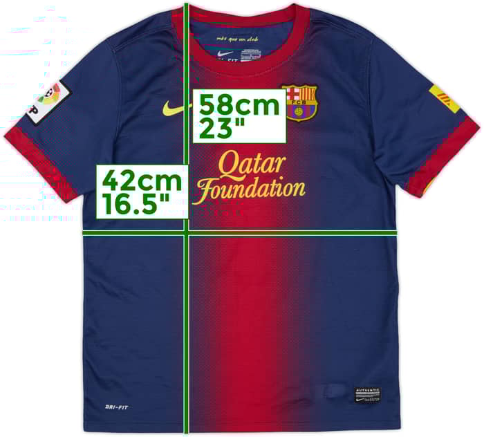 2012-13 Barcelona Home Shirt - 8/10 - (L.Boys)