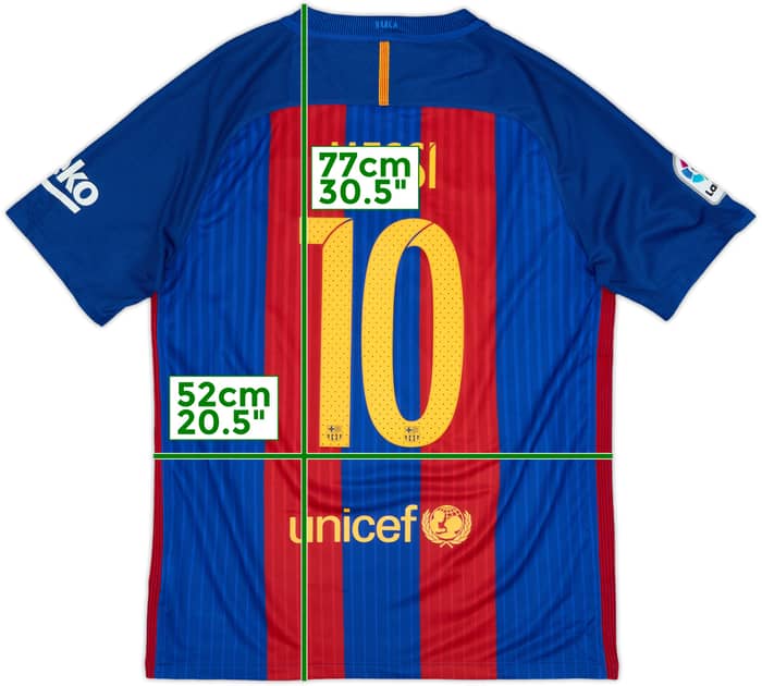 2016-17 Barcelona Home Shirt Messi #10 - 5/10 - (M)