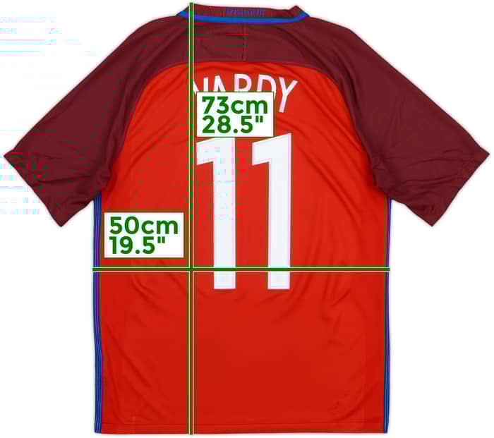 2016-17 England Away Shirt Vardy #11 - 7/10 - (M)