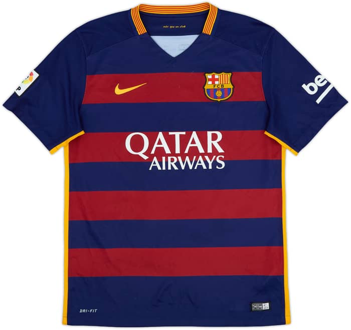 2015-16 Barcelona Home Shirt A.Iniesta #8 - 7/10 - (M)