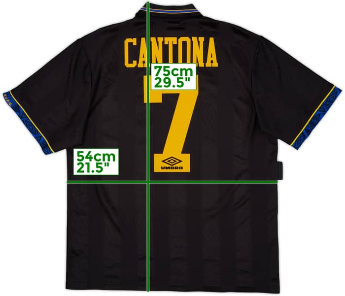 1993-95 Manchester United Away Shirt Cantona #7 - 8/10 - (L)