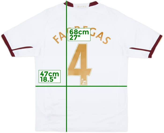 2007-08 Arsenal Away Shirt Fabregas #4 - 9/10 - (XL.Boys)