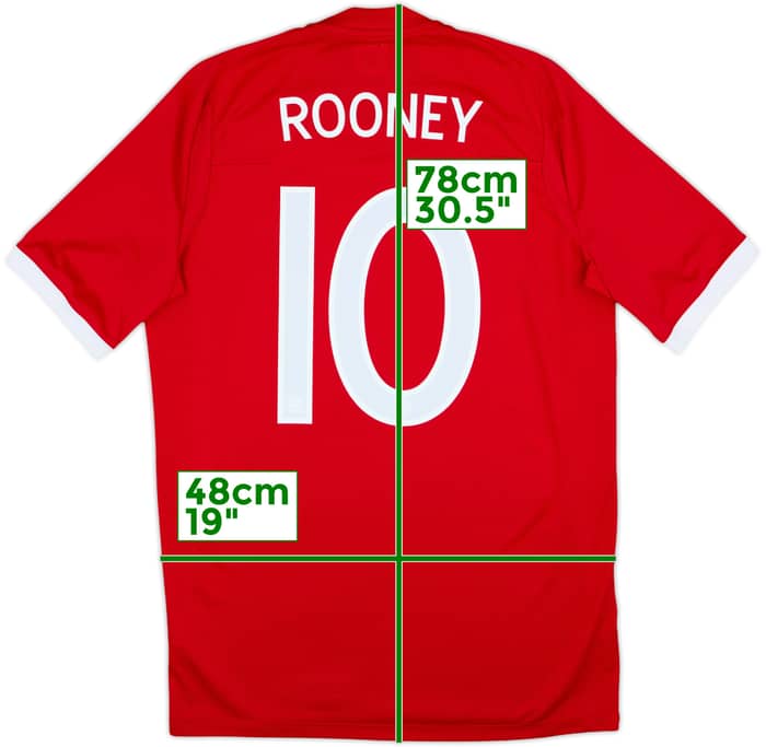 2010-11 England 'South Africa' Away Shirt Rooney #10 - 9/10 - (M)