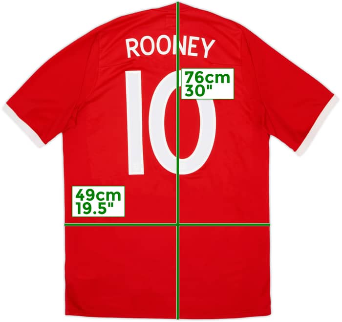 2010-11 England Away Shirt Rooney #10 - 7/10 - (M)