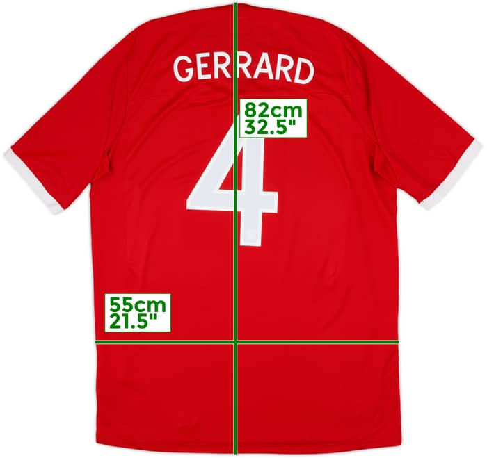 2010-11 England Away Shirt Gerrard #4 - 8/10 - (L)