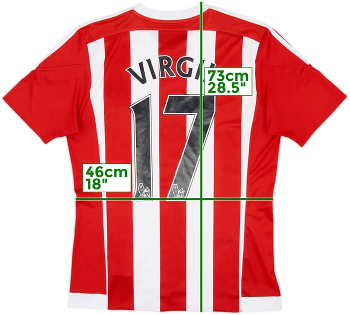 2015-16 Southampton Home Shirt Virgil #17 - 7/10 - (M)