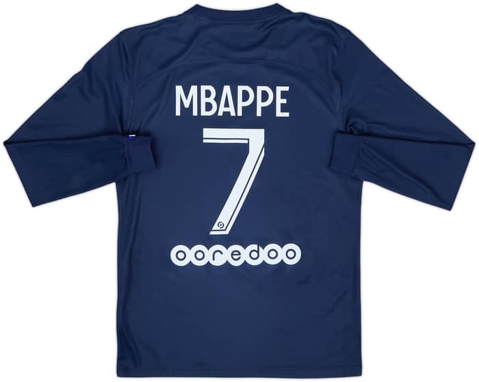 2022-23 Paris Saint-Germain Home L/S Shirt Mbappe #7 - 9/10 - (S)