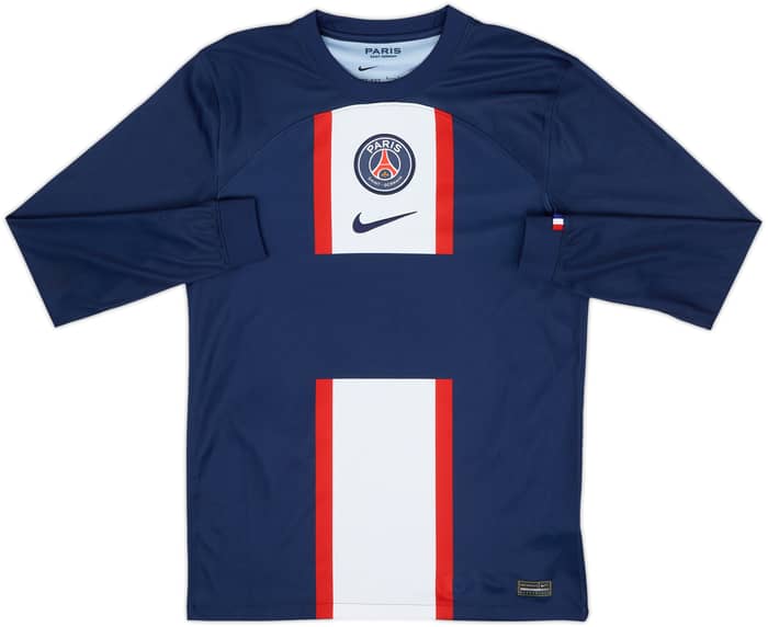 2022-23 Paris Saint-Germain Home L/S Shirt Mbappe #7 - 9/10 - (S)