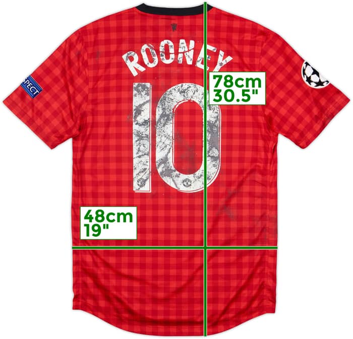 2012-13 Manchester United Home Shirt Rooney #10 - 3/10 - (S)