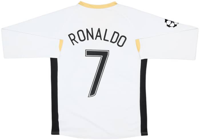 2006-08 Manchester United Away L/S Shirt Ronaldo #7 - 8/10 - (XL.Boys)