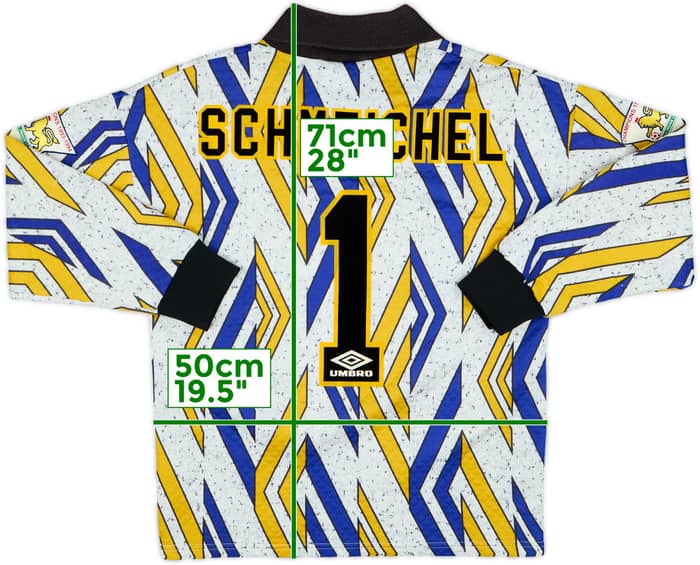 1993-94 Manchester United GK Shirt Schmeichel #1 - 5/10 - (S)