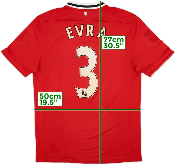 2011-12 Manchester United Home Shirt Evra #3 - 6/10 - (L)