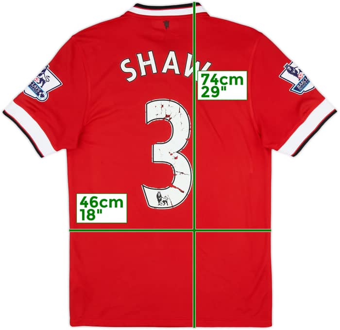 2014-15 Manchester United Home Shirt Shaw #23 - 4/10 - (S)