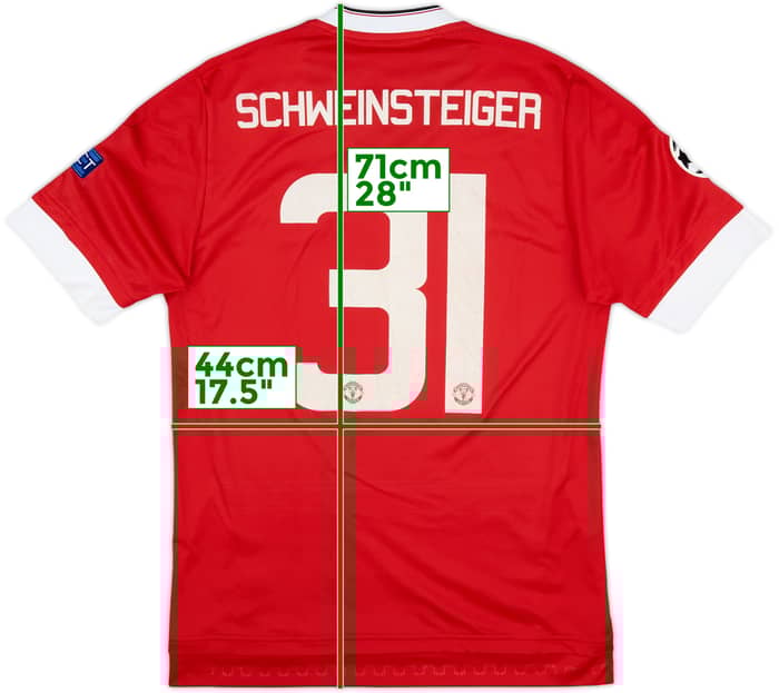 2015-16 Manchester United Home Shirt Schweinsteiger #31 - 5/10 - (S)