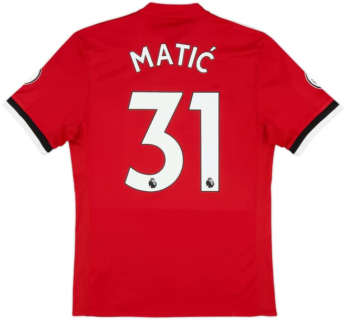 2017-18 Manchester United Home Shirt Matic #31 - 8/10 - (S)