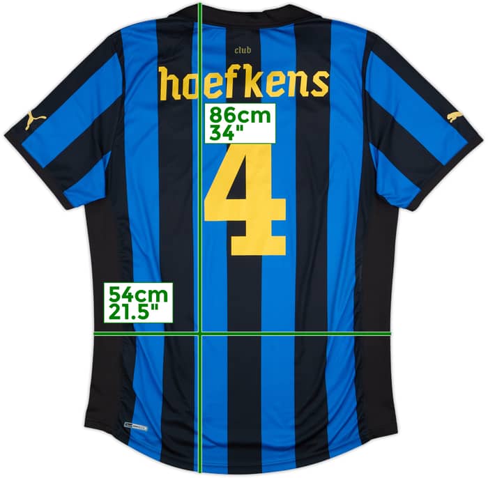 2011-12 Club Brugge Home Shirt Hoefkens #4 - 8/10 - (XL)