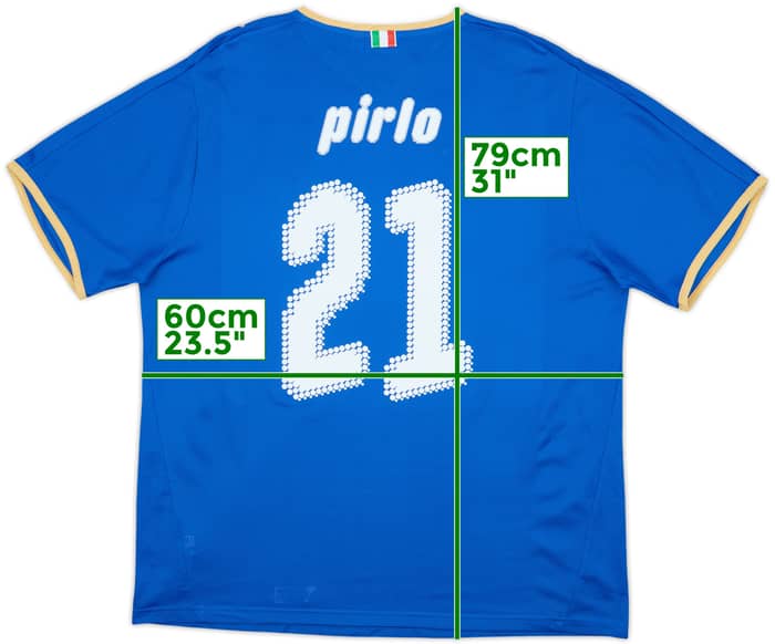 2007-08 Italy Basic Home Shirt Pirlo #21 - 10/10 - (XL)