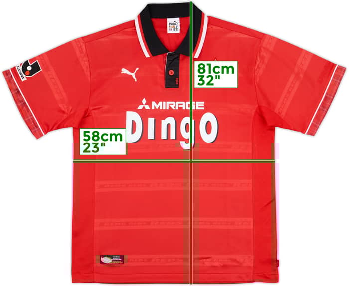 1999-00 Urawa Red Diamonds Home Shirt - 8/10 - (XL)