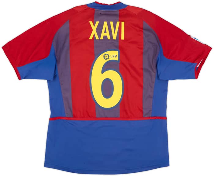 2002-03 Barcelona Home Shirt Xavi #6 - 5/10 - (S)