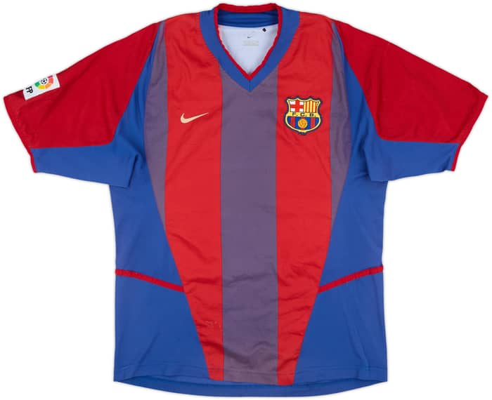 2002-03 Barcelona Home Shirt Xavi #6 - 5/10 - (S)