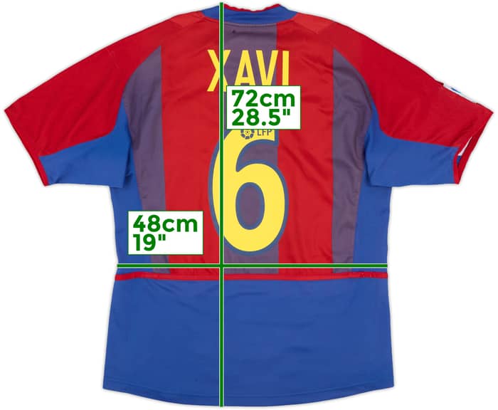 2002-03 Barcelona Home Shirt Xavi #6 - 5/10 - (S)