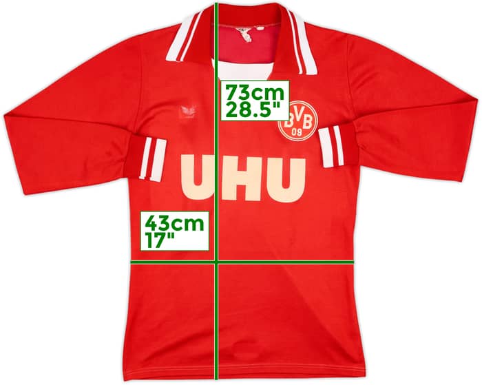 1980-83 Borussia Dortmund Away L/S Shirt #7 - 8/10 - (M)