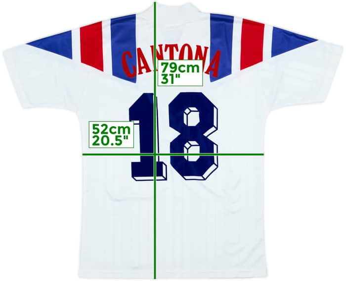 1992-94 France Away Shirt Cantona #18 - 8/10 - (L)