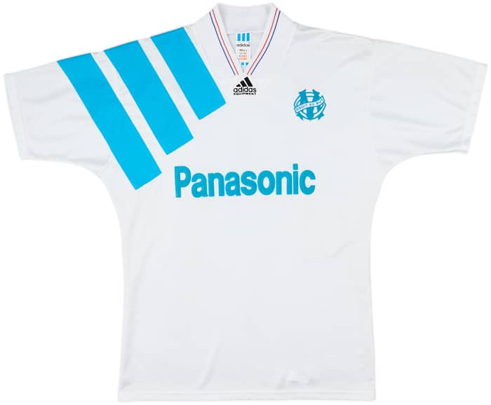1992-93 Olympique Marseille Home Shirt Papin #9 - 8/10 - (M)