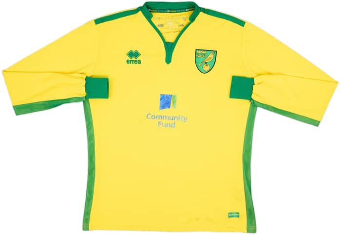 2016-17 Norwich Home L/S Shirt - 5/10 - (XL)