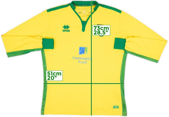 2016-17 Norwich Home L/S Shirt - 5/10 - (XL)