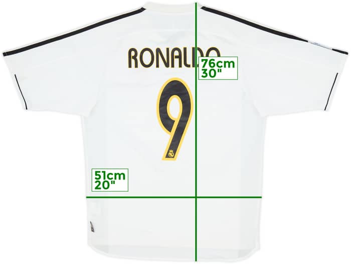 2003-04 Real Madrid Home Shirt Ronaldo #9 - 5/10 - (M)
