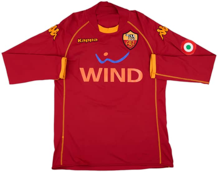 2008-09 Roma Home L/S Shirt Totti #10 - 8/10 - (L)