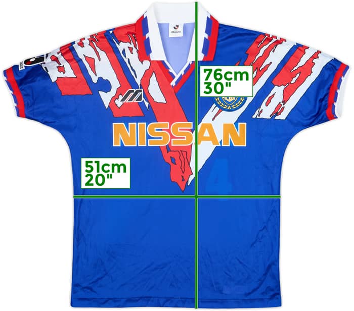 1993-94 Yokohama Marinos Home Shirt #4 - 8/10 - (M)