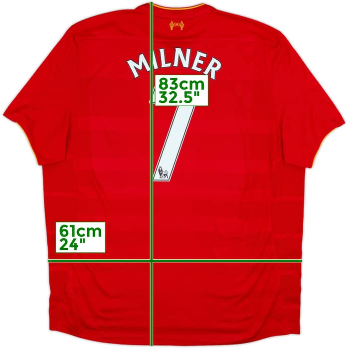 2016-17 Liverpool Home Shirt Milner #7 - 10/10 - (XXL)