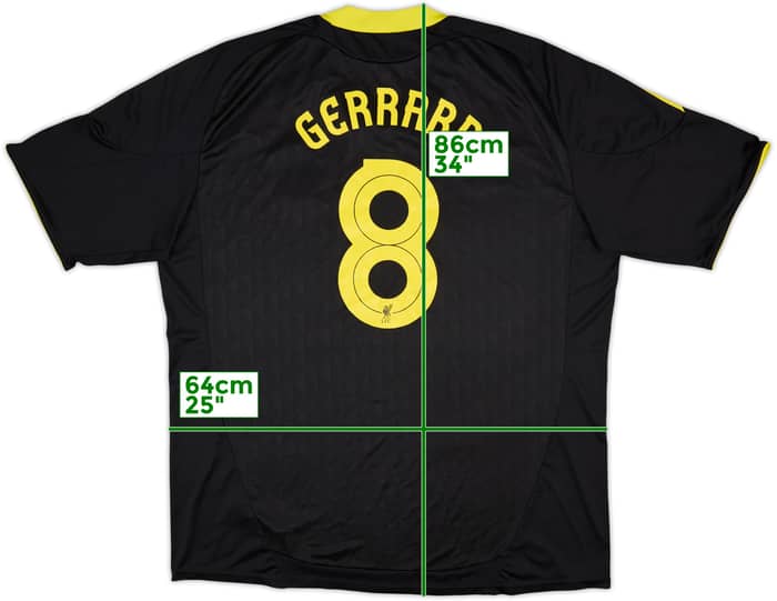 2010-11 Liverpool Third Shirt Gerrard #8 - 6/10 - (3XL)