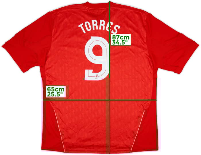 2010-12 Liverpool Home Shirt Torres #9 - 8/10 - (3XL)