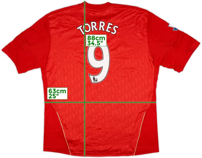 2010-12 Liverpool Home Shirt Torres #9 - 8/10 - (3XL)