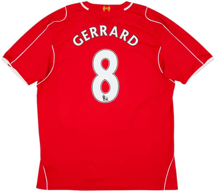 2014-15 Liverpool Home Shirt Gerrard #8 - 6/10 - (XXL)