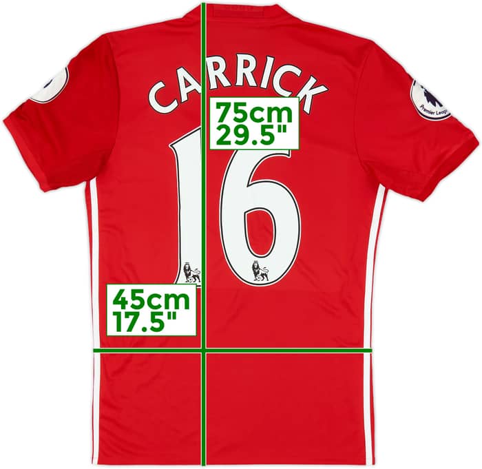 2016-17 Manchester United Home Shirt Carrick #16 (S)