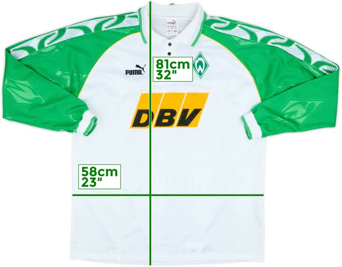 1995-96 Werder Bremen Home L/S Shirt - 8/10 - (XL)