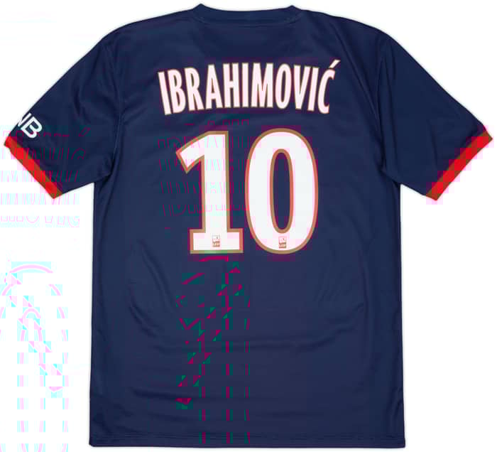 2013-14 Paris Saint-Germain Home Shirt Ibrahimovic #10 - 8/10 - (M)