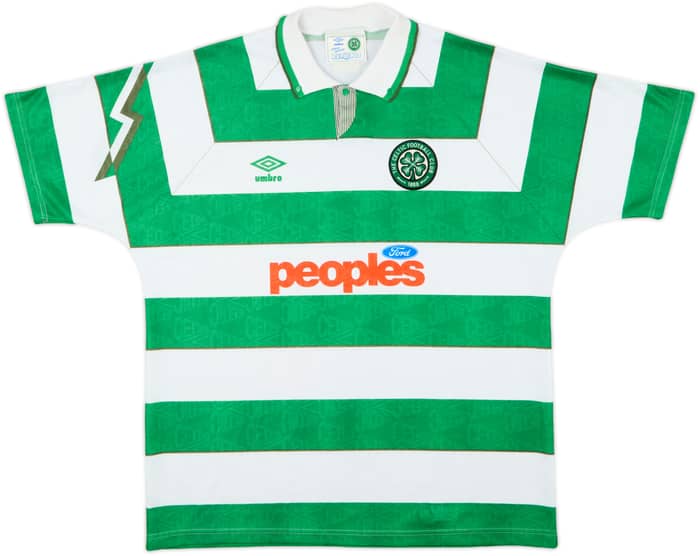 1991-92 Celtic Home Shirt - 8/10 - (L)