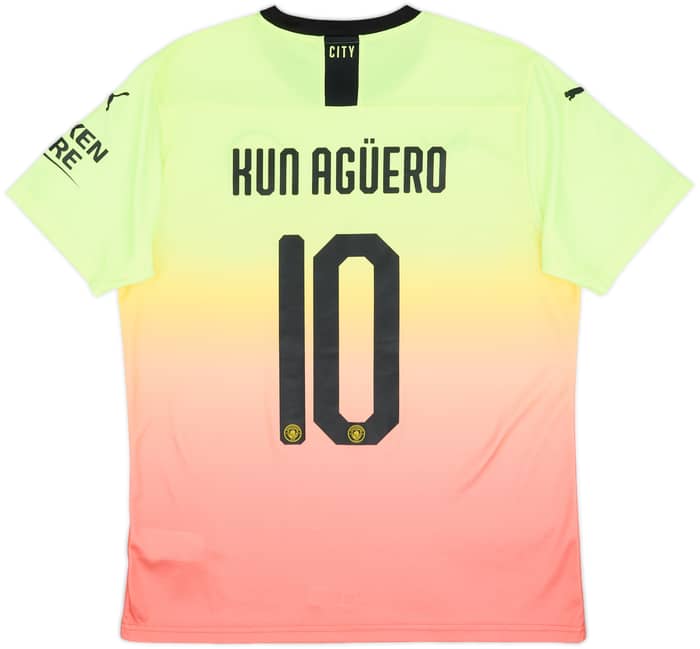 2019-20 Manchester City Third Shirt Kun Aguero #10 - 9/10 - (L)
