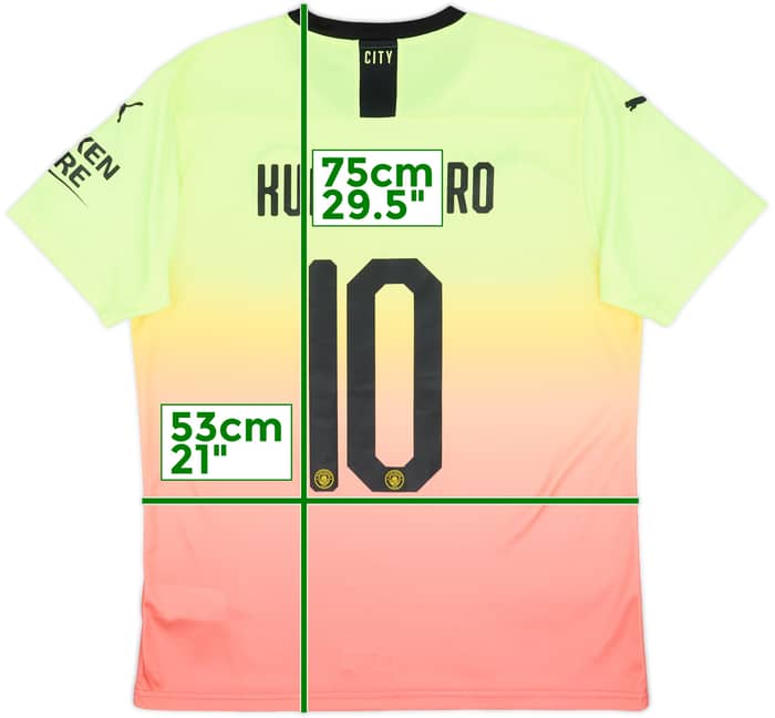 2019-20 Manchester City Third Shirt Kun Aguero #10 - 9/10 - (L)