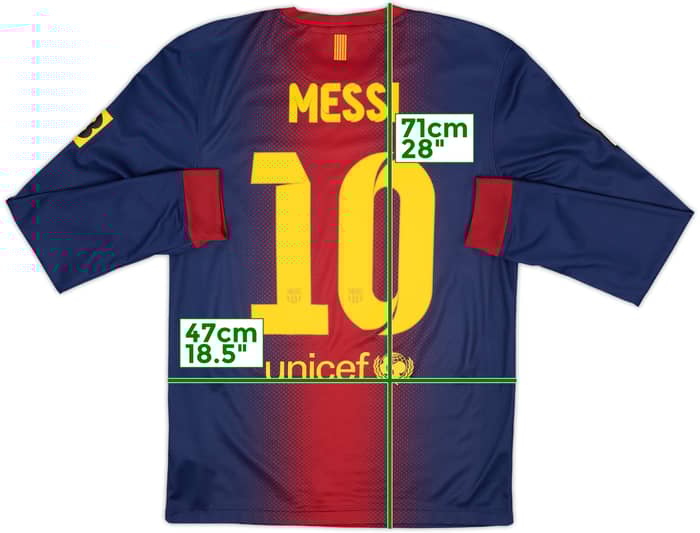 2012-13 Barcelona Home L/S Shirt Messi #10 - 8/10 - (S)