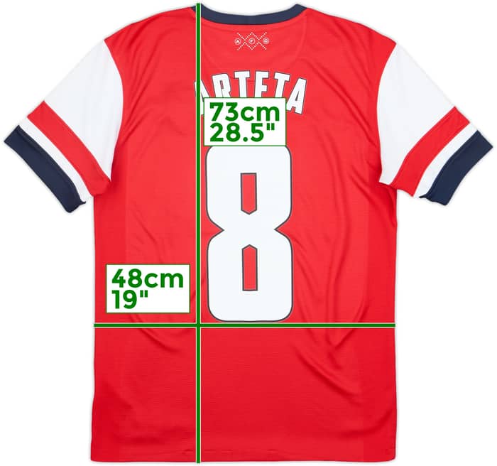2012-14 Arsenal Home Shirt Arteta #8 - 7/10 - (M)