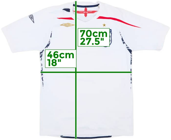 2007-09 England Home Shirt - 4/10 - (S)