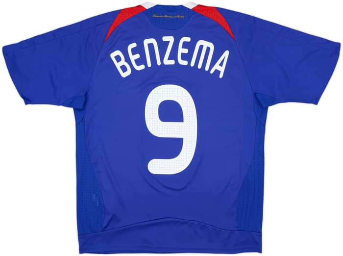 2007-08 France Home Shirt Benzema #9 - 9/10 - (XL.Boys)