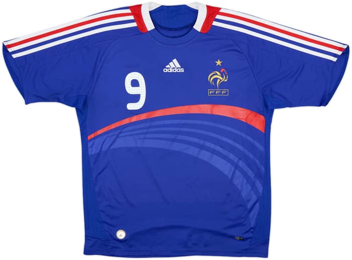 2007-08 France Home Shirt Benzema #9 - 9/10 - (XL.Boys)
